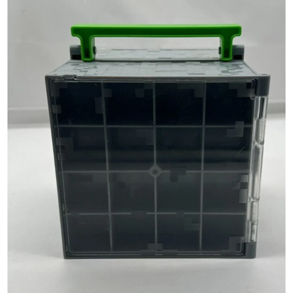 Minecraft Mini Figure Collector Case Storage Display Cube Box Gray 2014 Mattel
